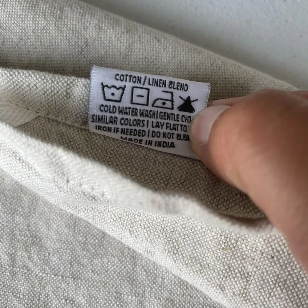 Porter Lane Home Love Poem Quote Dishcloth Kitchen Beige Cotton Linen Blend